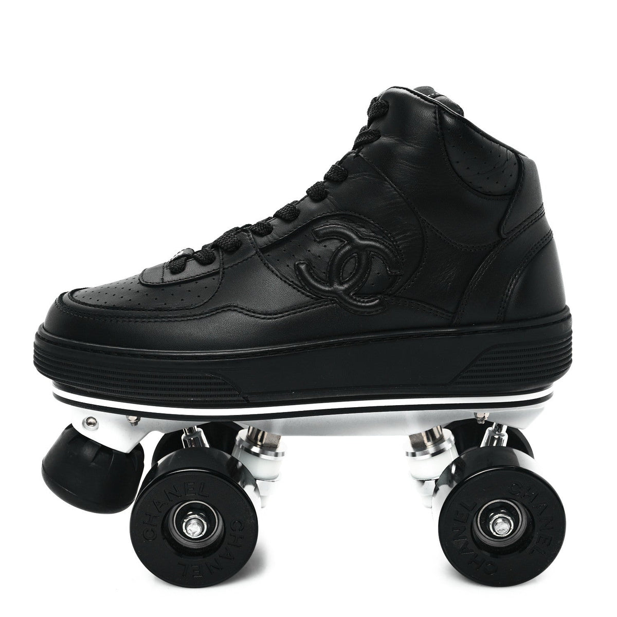 Calfskin Roller Skates Black
