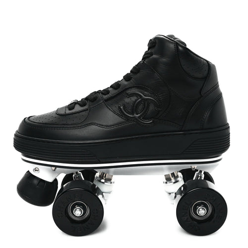 Calfskin Roller Skates Black