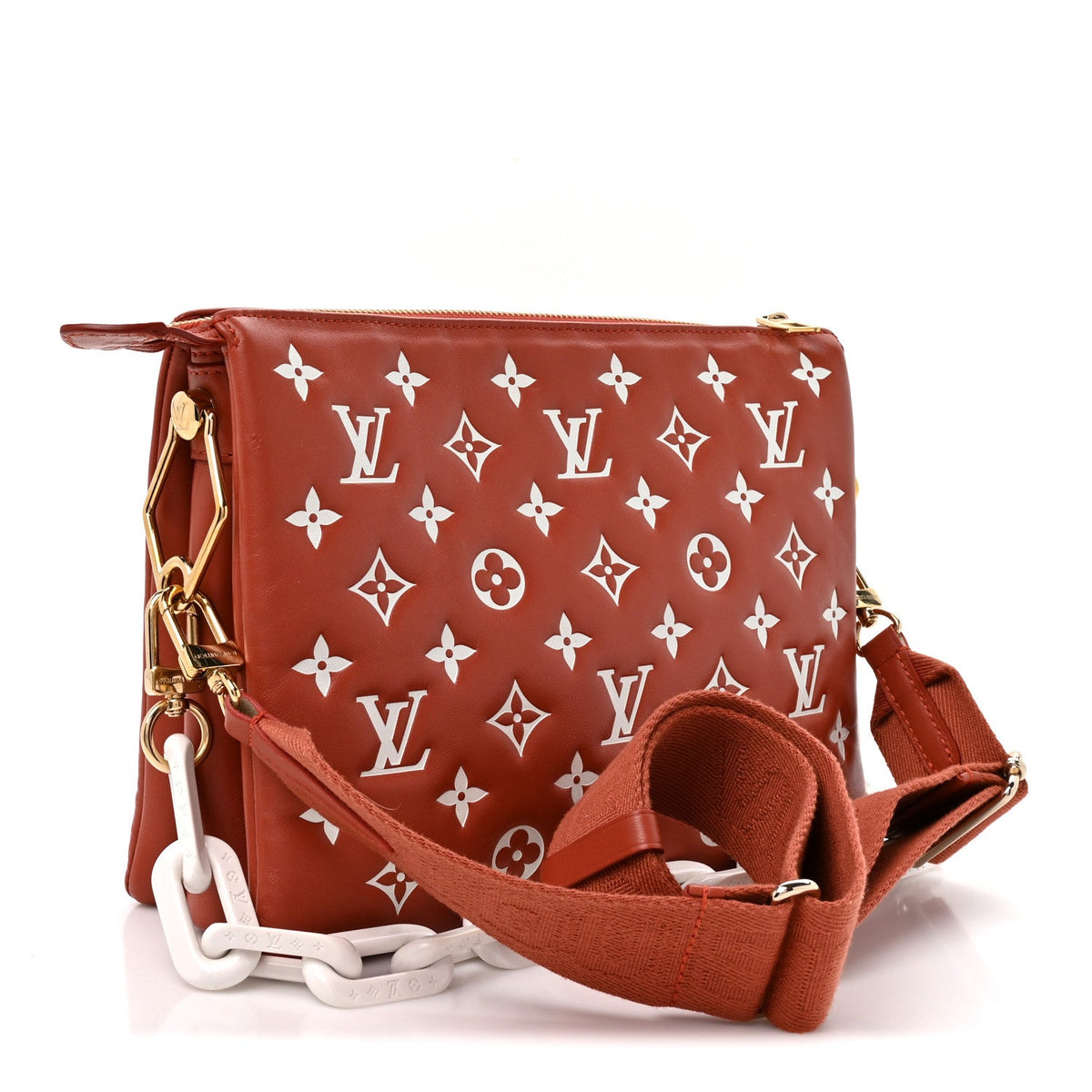 Lambskin Handbag - Brown