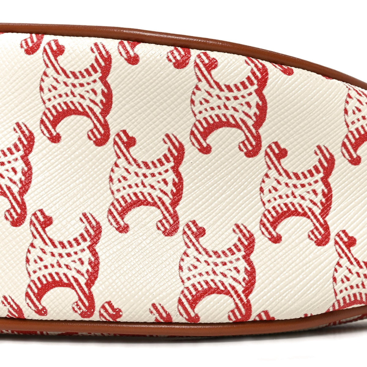 Calfskin Canvas Shoulder Bag - Red
