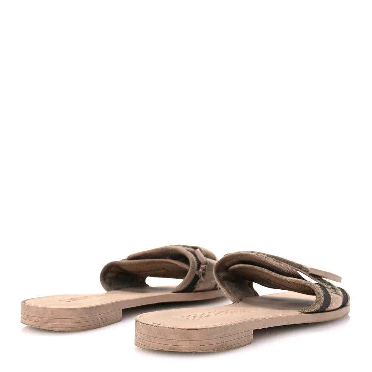 Christian Dior Nylon Women's Dio(r)evolution Slide Sandals 39 Nude