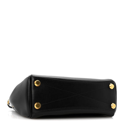 Mini Calfskin Handbag - Black