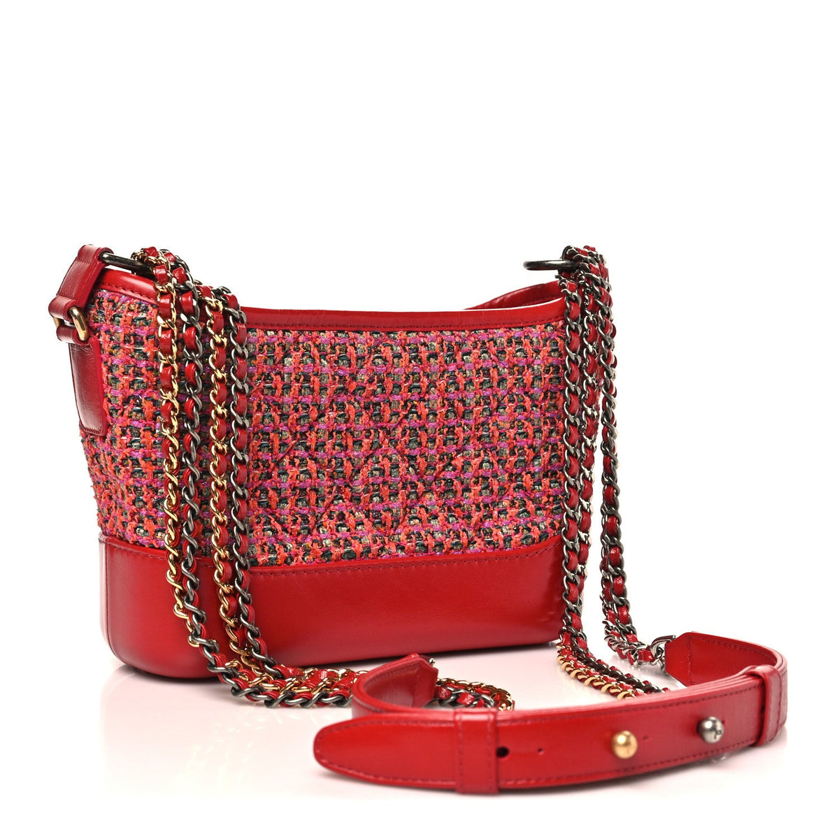 Small Calfskin Hobo Bag - Red