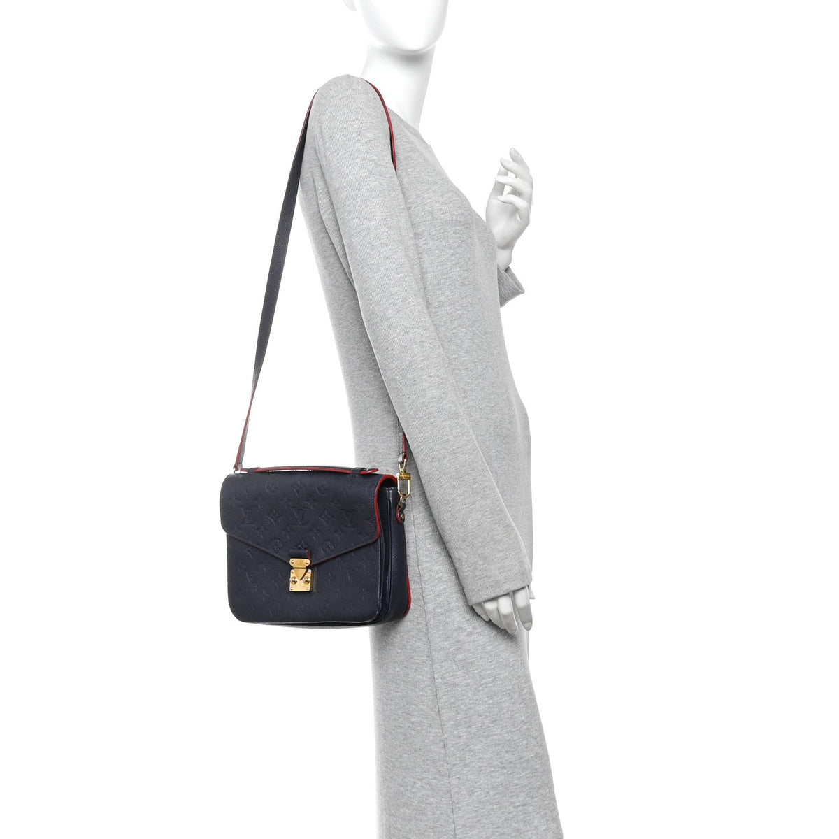 Empreinte Pochette Metis Marine Rouge Handbag