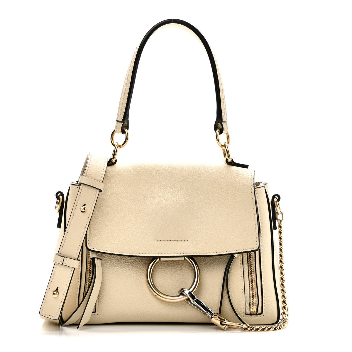Mini Calfskin Shoulder Bag - White