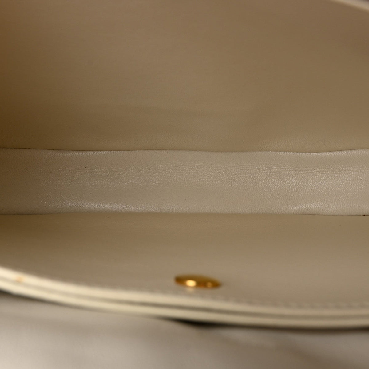 Small Calfskin Handbag - White