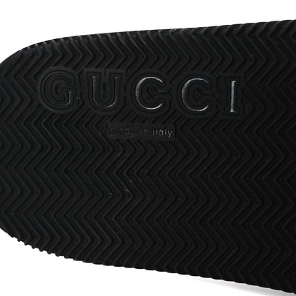 Gucci Rubber Web Women's Interlocking G Slide Sandals 35 Black