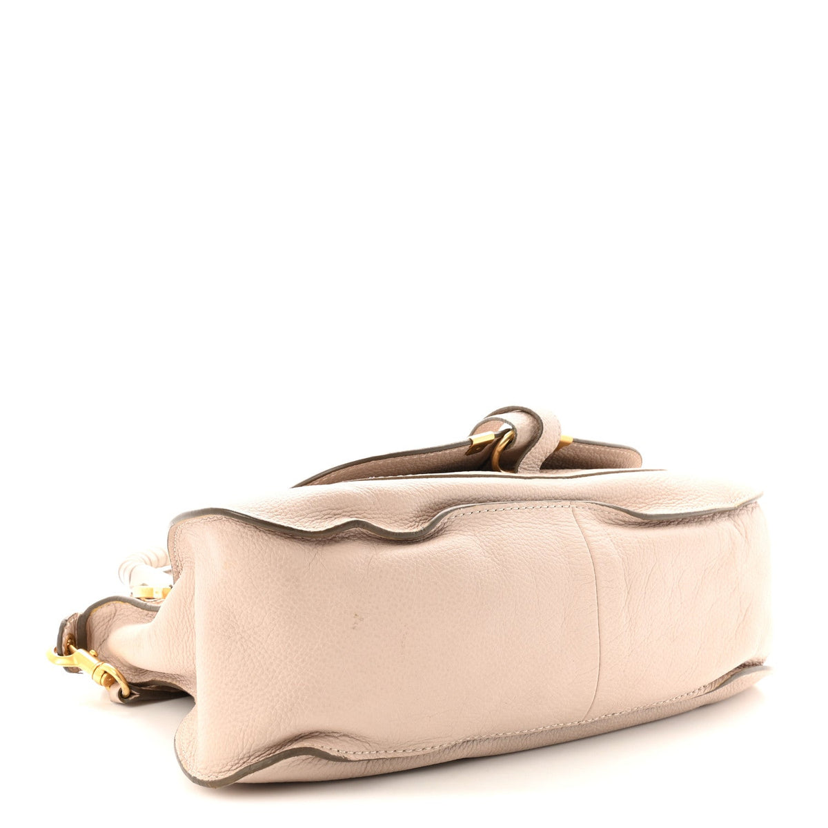 Medium Calfskin Satchel Bag - White