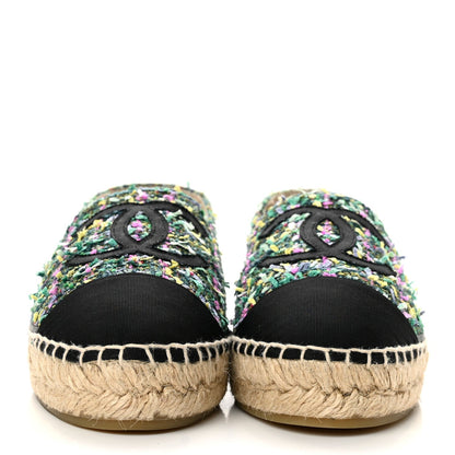 Chanel Tweed Grosgrain CC Women's Shoes