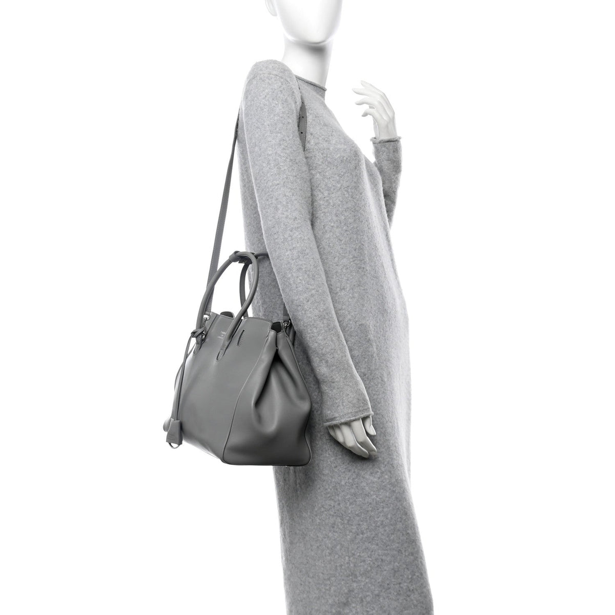 Small Calfskin Handbag - Grey
