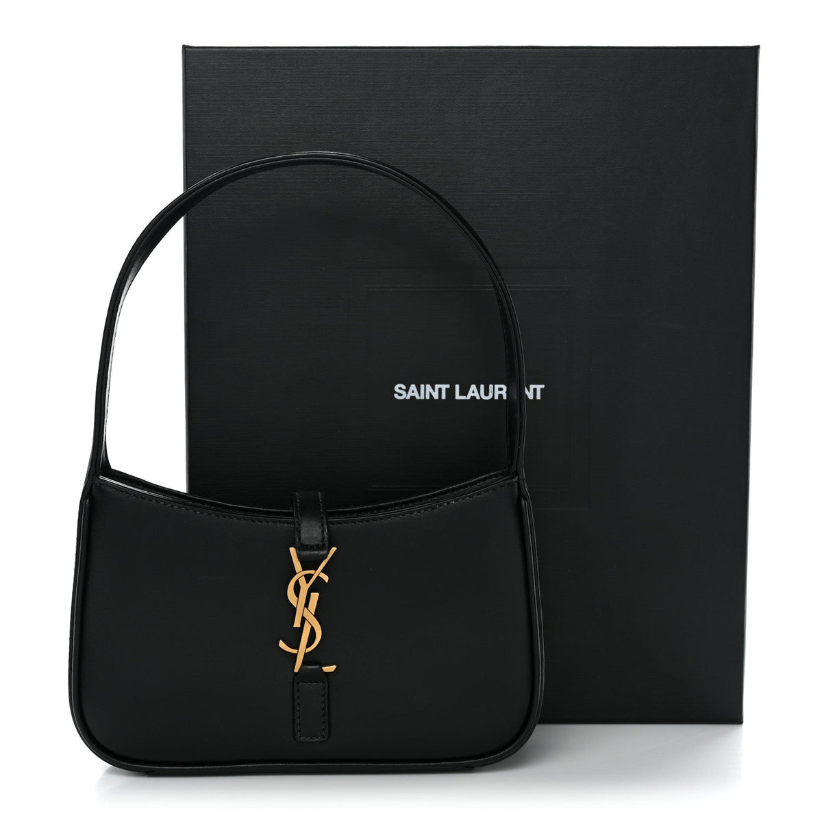 Mini Calfskin Hobo Bag - Black