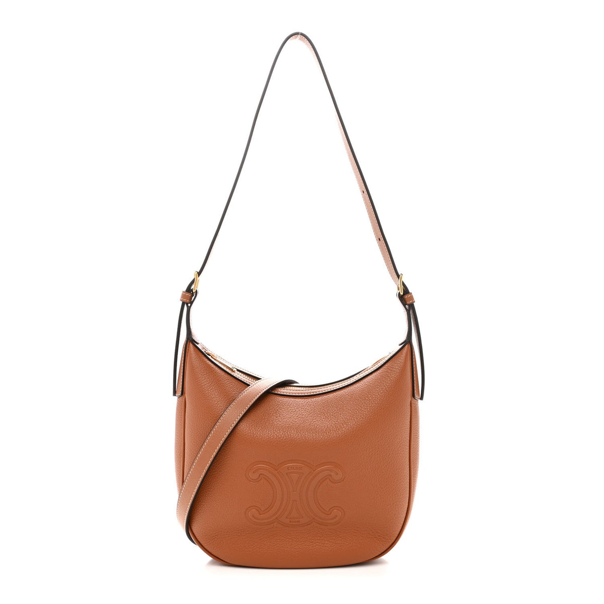 Small Calfskin Shoulder Bag - Tan