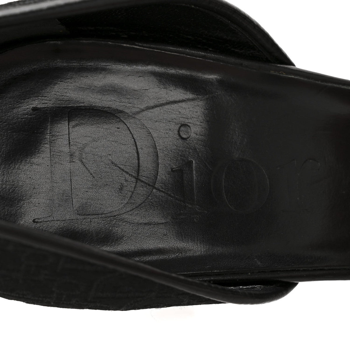 Christian Dior Canvas Monogram Women's Sandals 37.5 Black