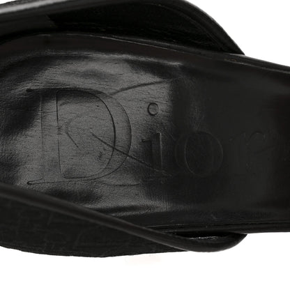 Christian Dior Canvas Monogram Women's Sandals 37.5 Black