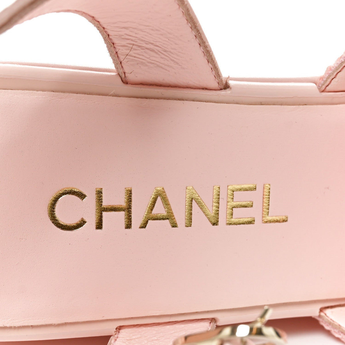 Chanel Fabric Calfskin CC Women's Platform Sandals