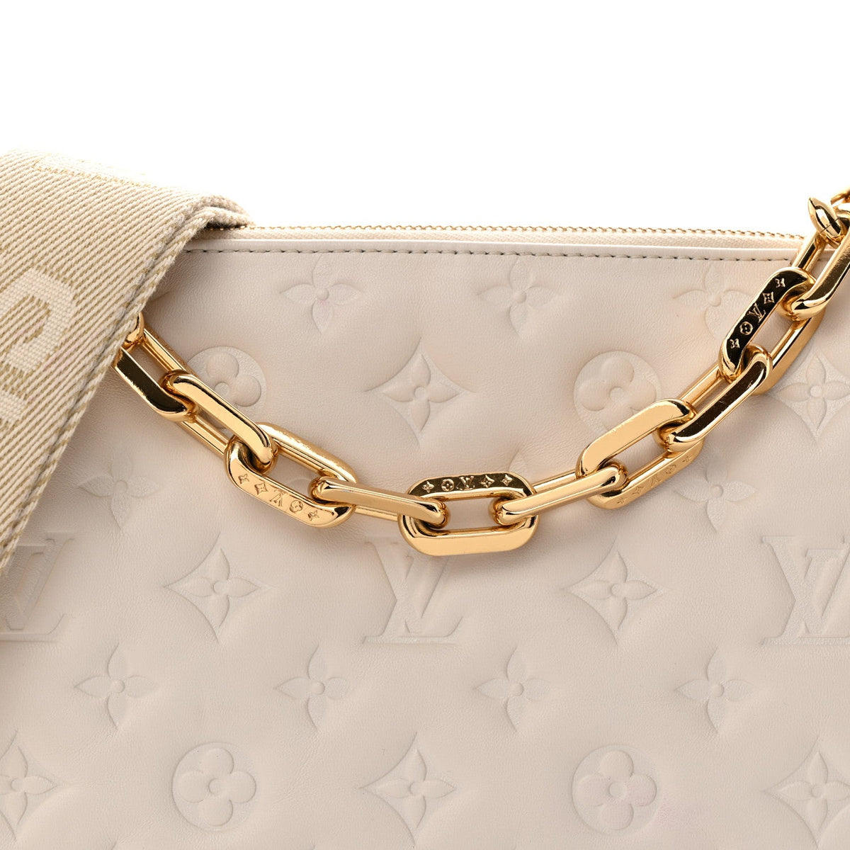 Lambskin Handbag - Beige