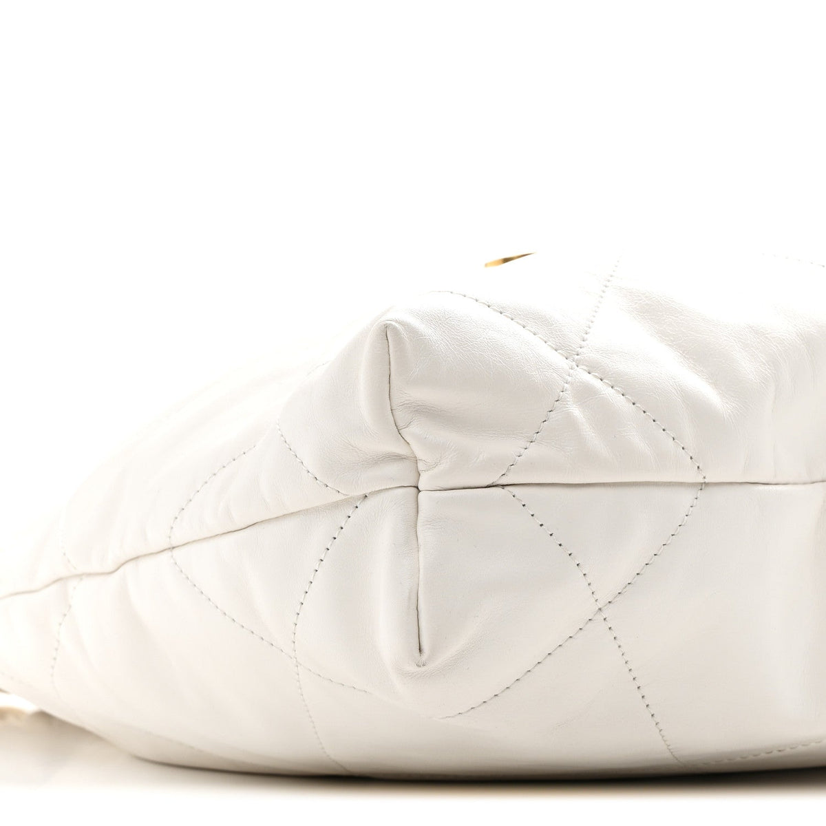 Small Quilted Calfskin Handbag - White