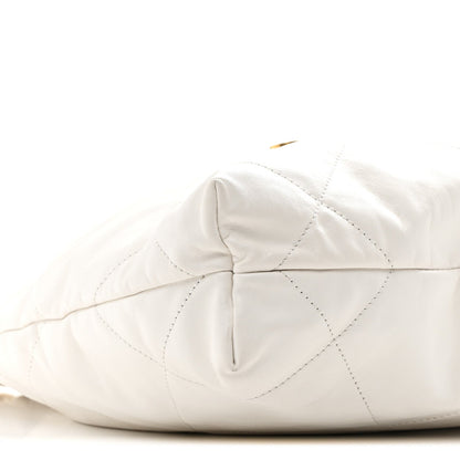 Small Quilted Calfskin Handbag - White