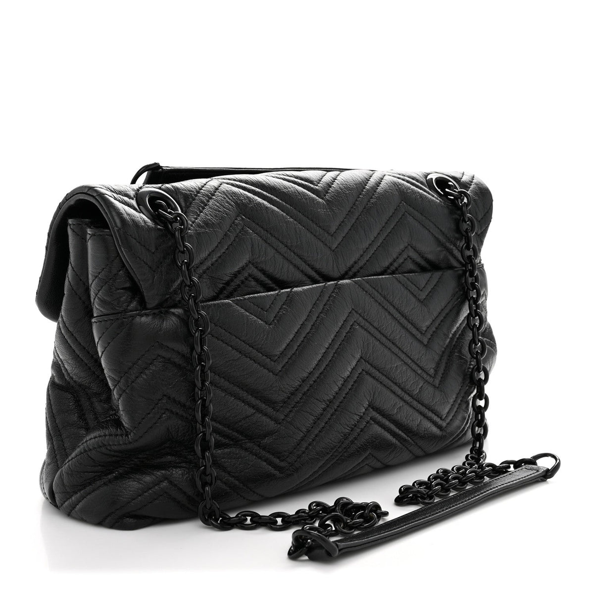 Medium Calfskin Shoulder Bag - Black