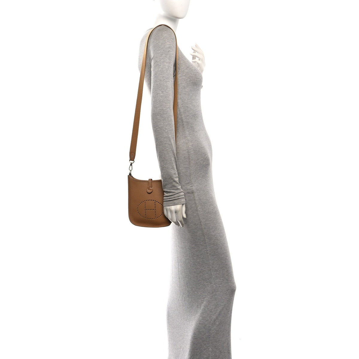 Taurillon Clemence Evelyne Tpm Biscuit Handbag