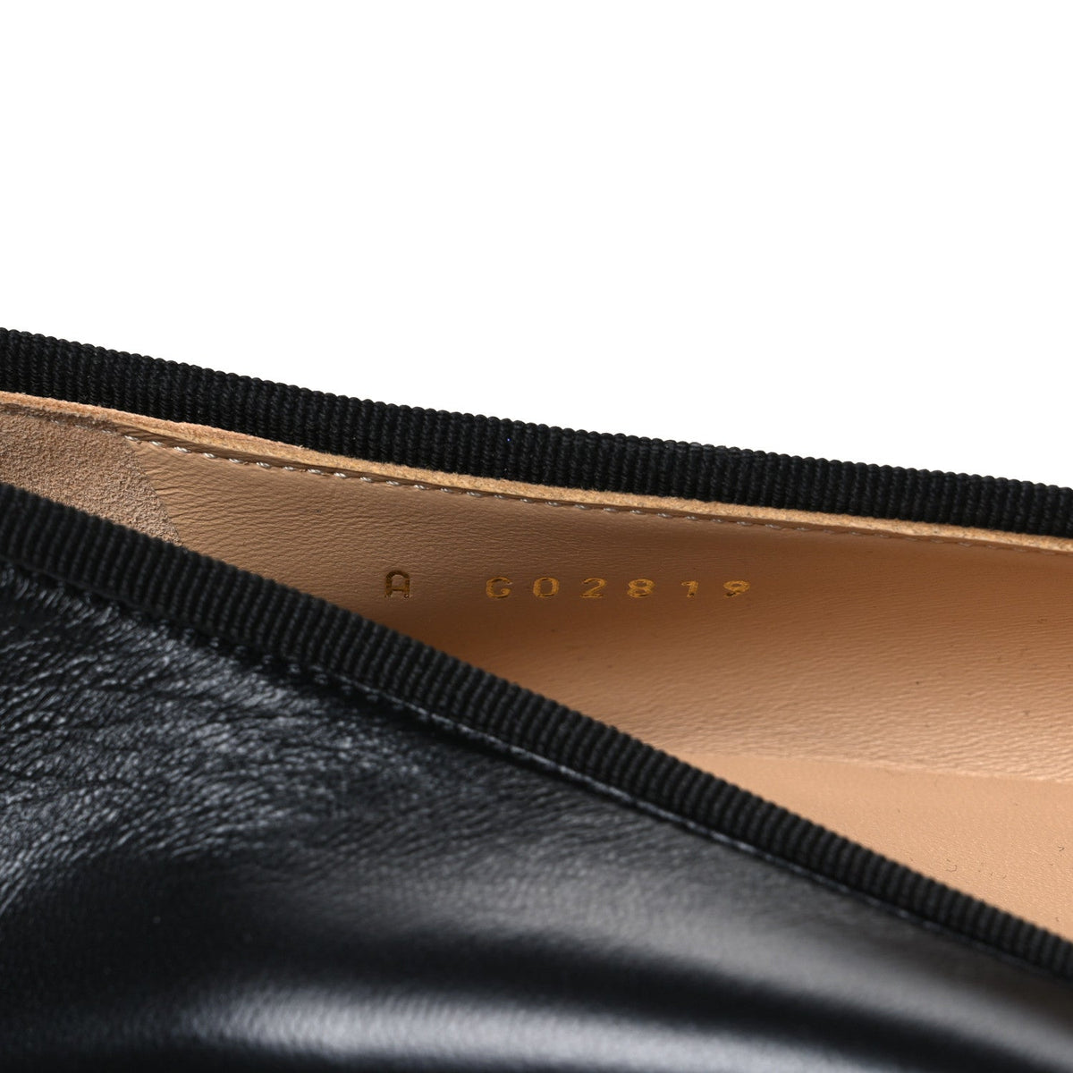 Chanel Lambskin Patent Cap Toe Women's Ballerina Flats Black