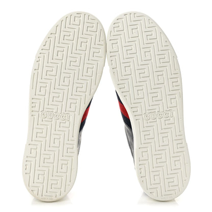 Gucci Monogram Canvas Men's Web New Ace Sneakers 8 Dark Blue