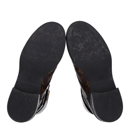 Louis Vuitton Calfskin Monogram Women's Wonderland Ranger Boots 38 Black