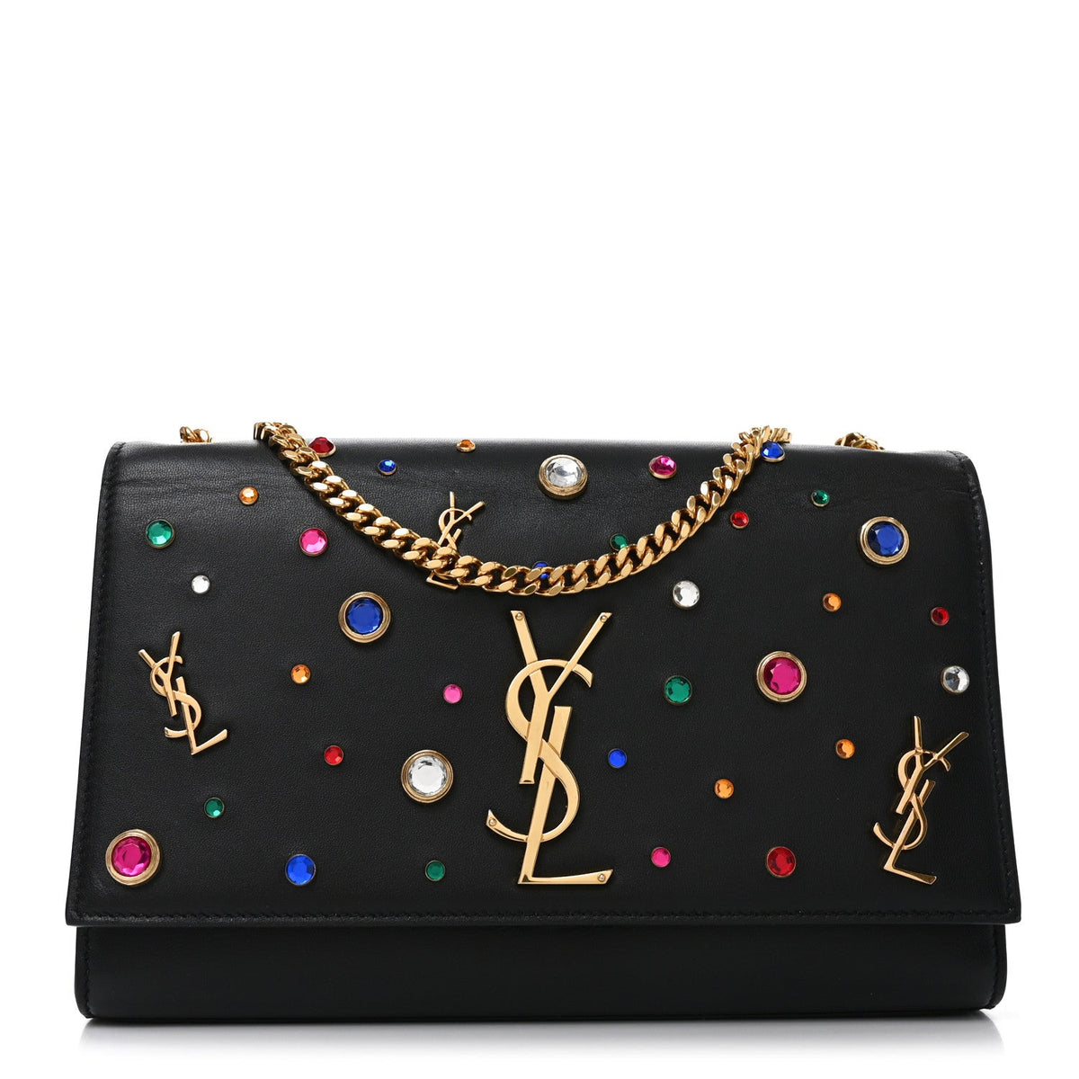 Medium Calfskin Satchel Bag - Black