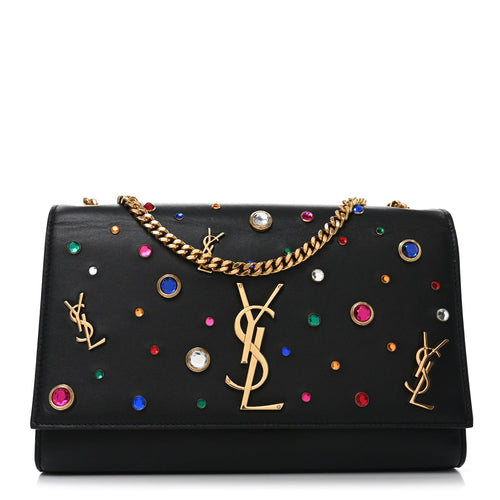 Medium Calfskin Satchel Bag - Black