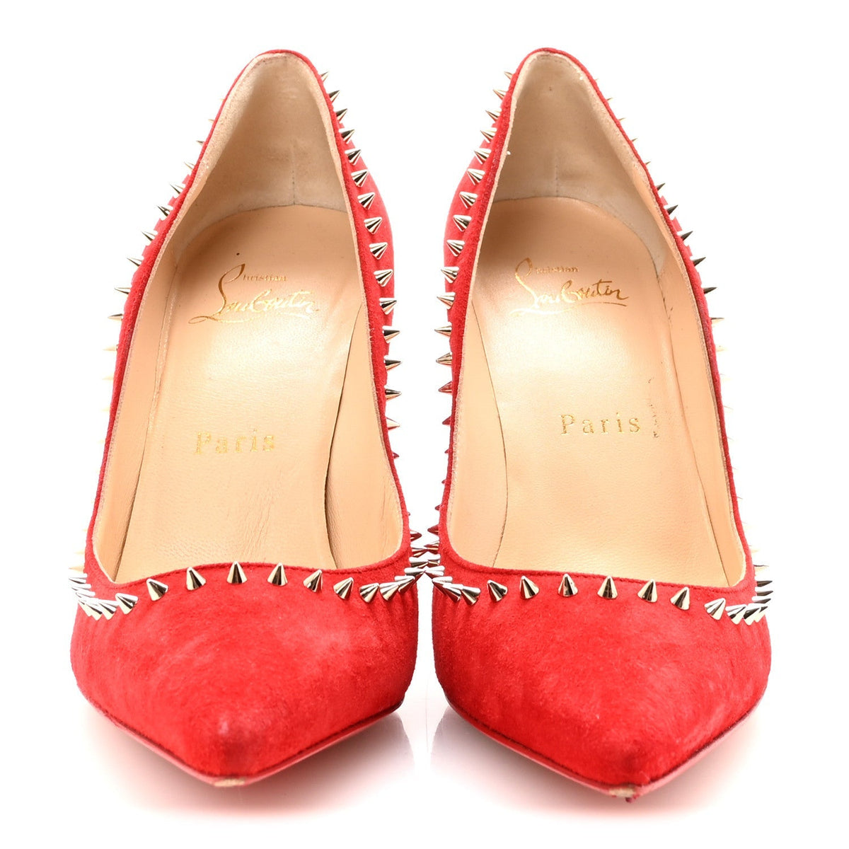 Christian Louboutin Suede Women's Anjalina 85 Pumps 35.5 Loubi