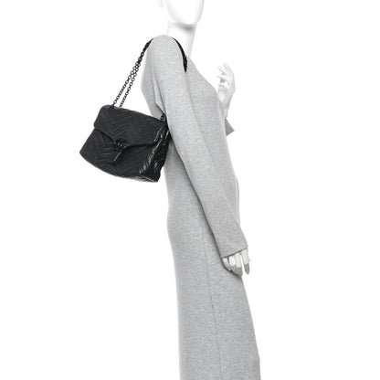 Medium Calfskin Shoulder Bag - Black