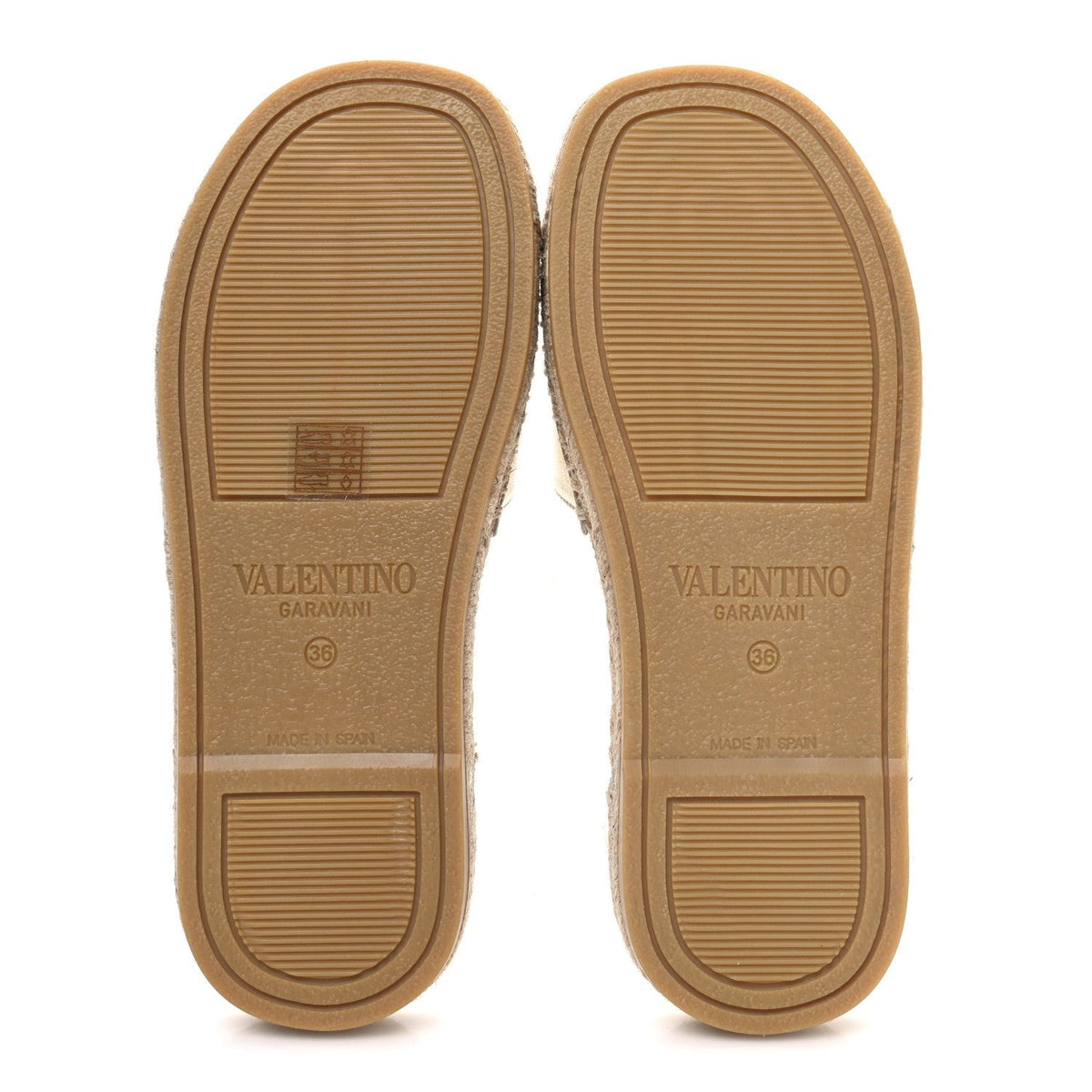 Valentino Garavani Laminated Napa Women's VLogo Cut Out Espadrille Slide Sandals 36 Silver