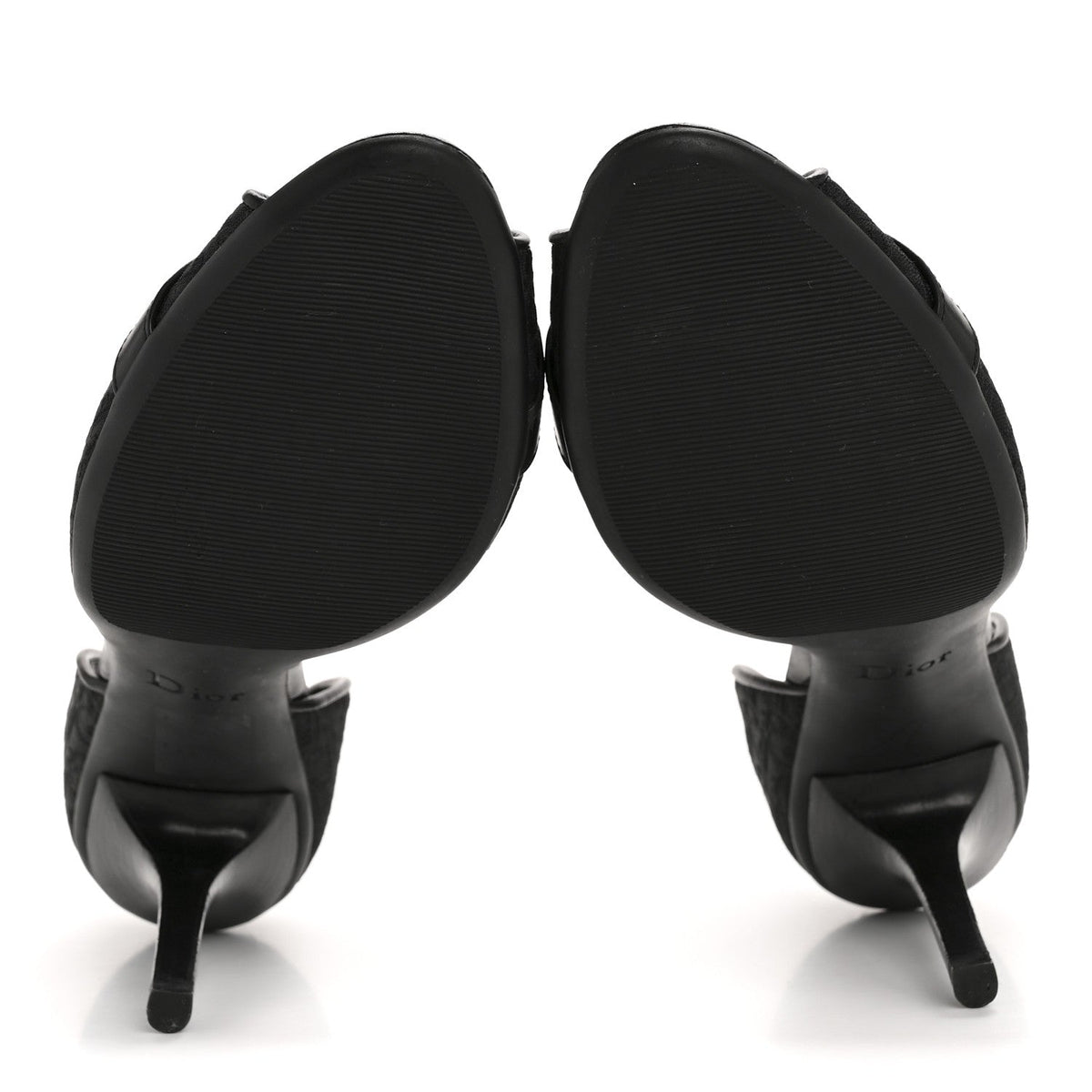 Christian Dior Canvas Monogram Women's Sandals 37.5 Black