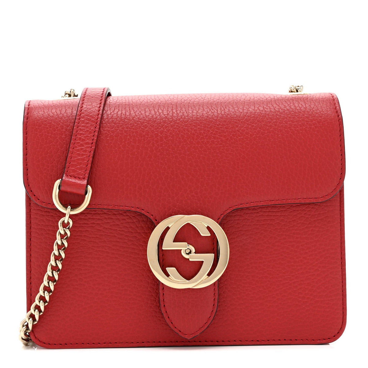 Small Calfskin Shoulder Bag - Red