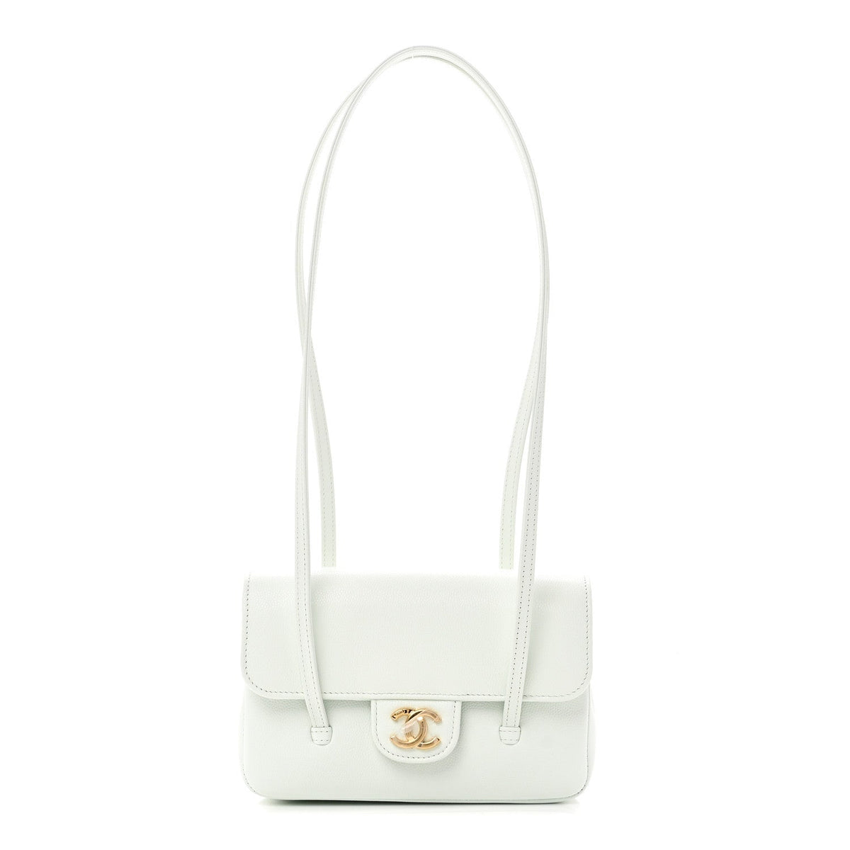 Mini Caviar Shoulder Bag - Light Blue