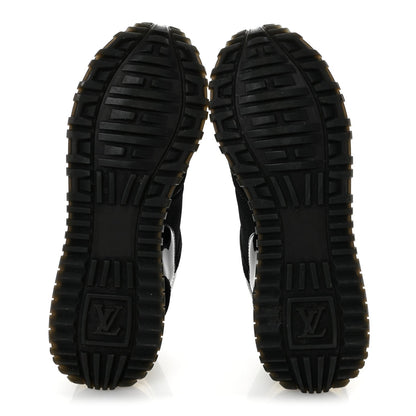 Louis Vuitton Suede Nylon Women's Run Away Sneakers 38 Black