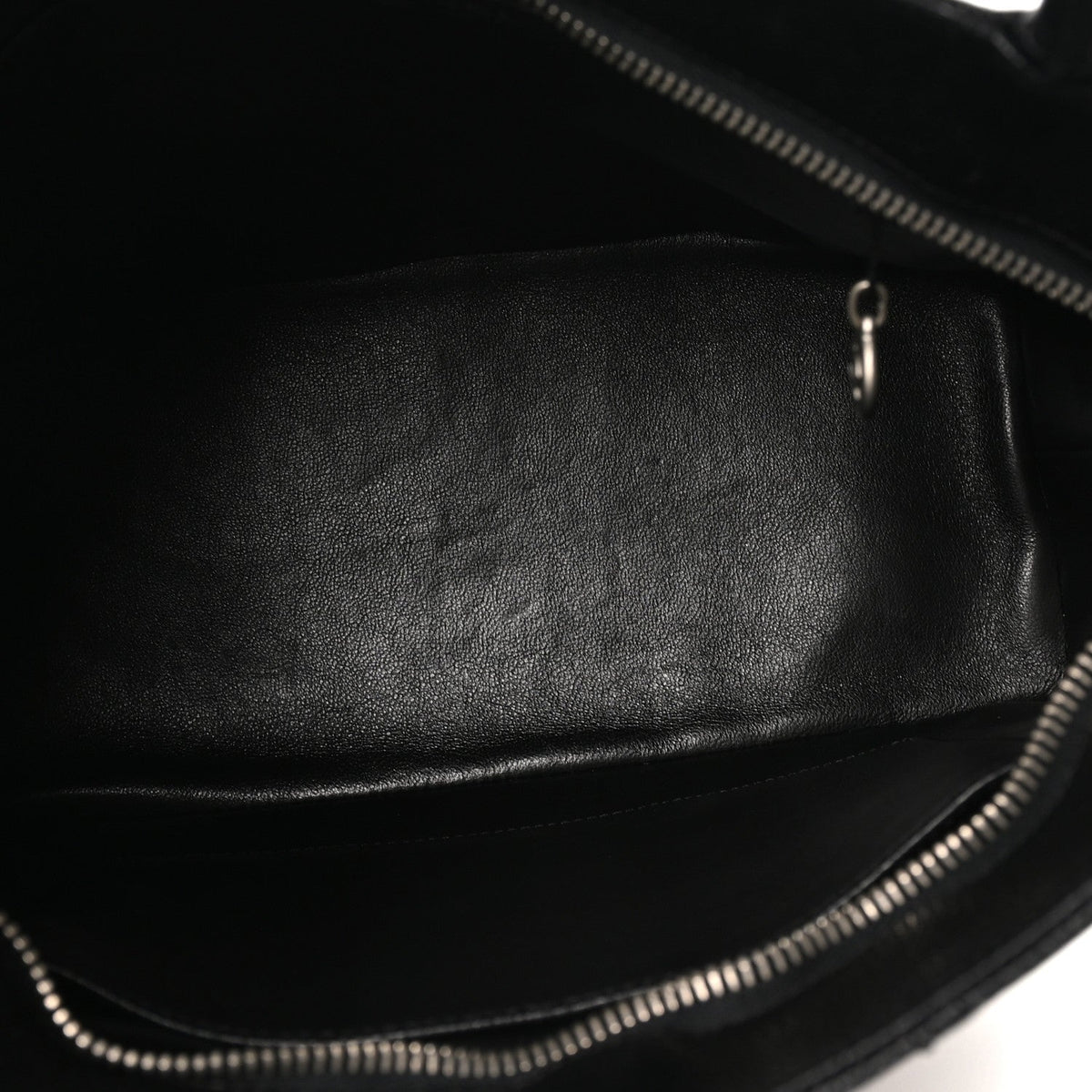 Quilted Caviar Tote Bag - Black
