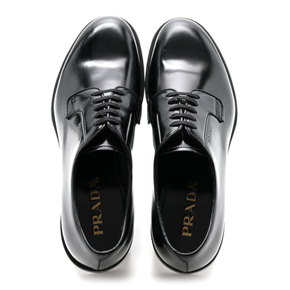 Prada Spazzolato Men's Derby Loafers 7.5 Black