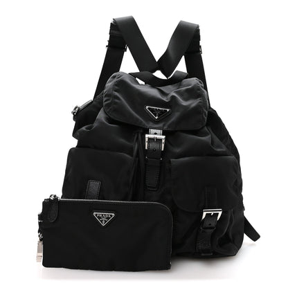 Medium Nylon Backpack - Black