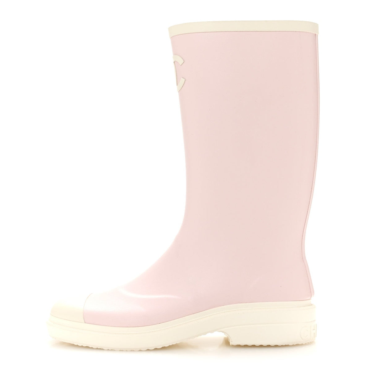 Caoutchouk CC High Boots Light Pink White