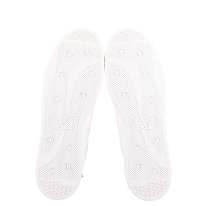 Valentino Garavani Calfskin Men's Backnet Sneakers 46 White