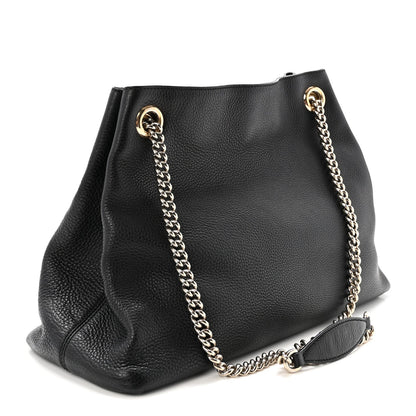 Medium Calfskin Shoulder Bag - Black