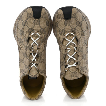 Gucci Plume Calfskin Men's Run Sneakers 11.5 Beige Ebony