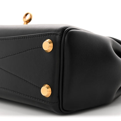 Mini Calfskin Handbag - Black