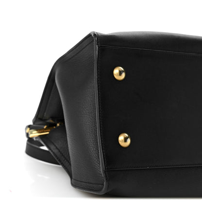 Small Calfskin Handbag - Black