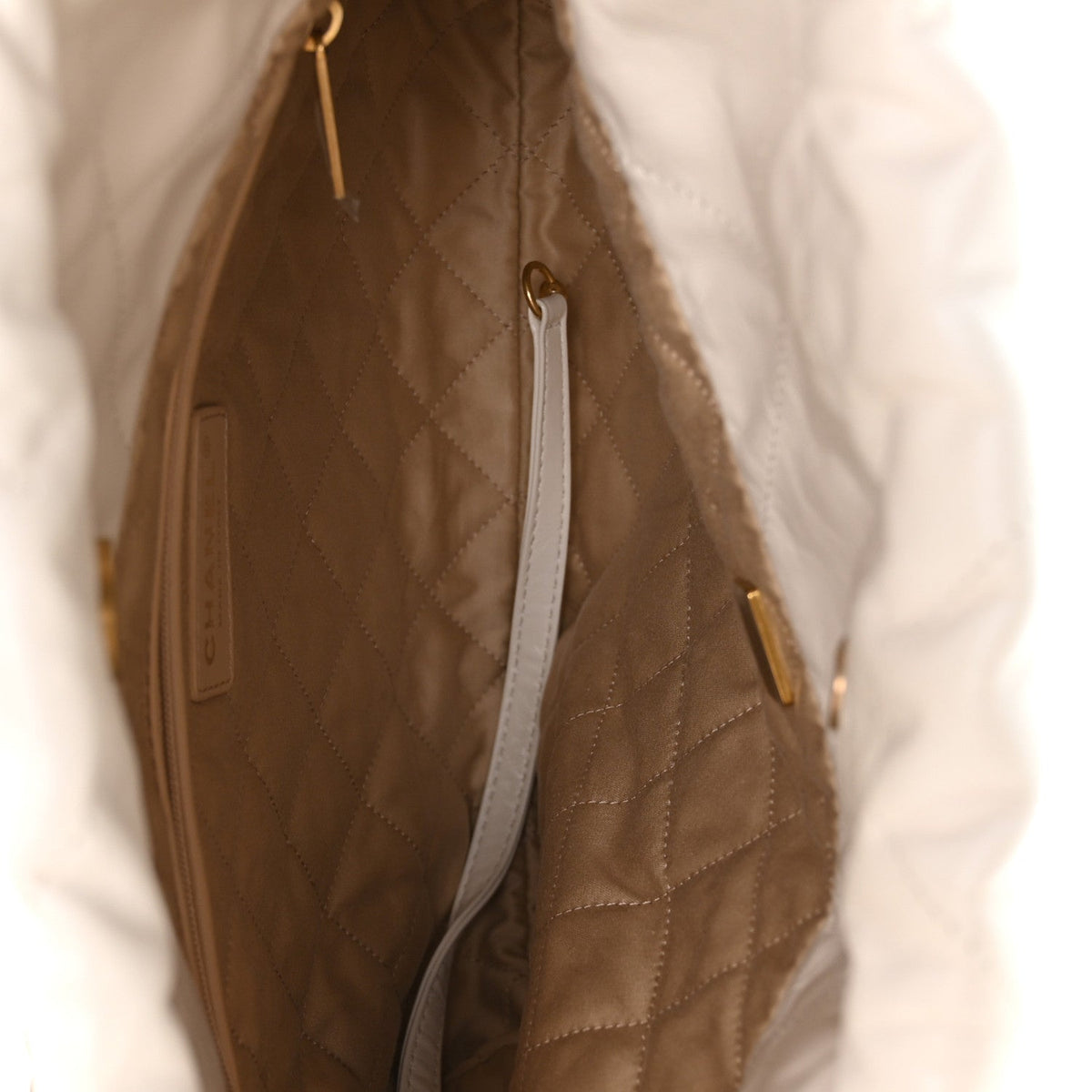 Small Quilted Calfskin Handbag - White