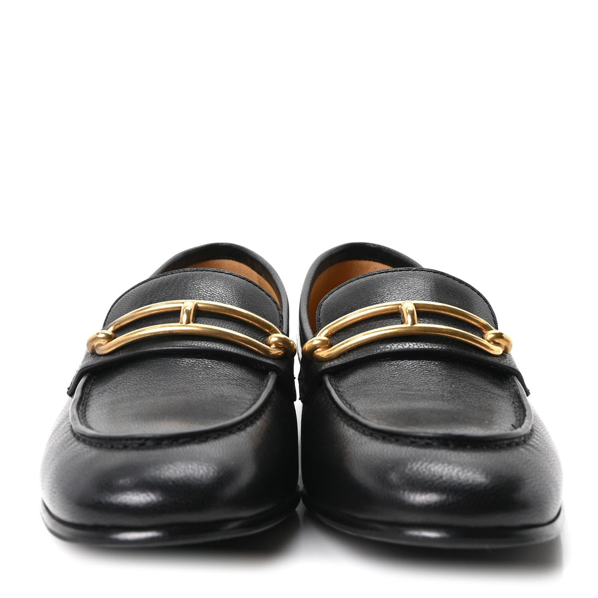 Hermes Calfskin Women's Colette Loafers 35 Black
