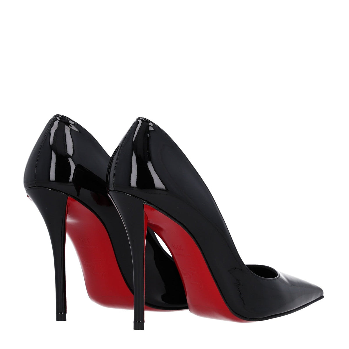 Christian Louboutin Patent Women's Miss Z 100 Pumps 37.5 Black