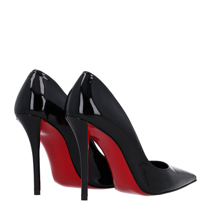 Christian Louboutin Patent Women's Miss Z 100 Pumps 37.5 Black