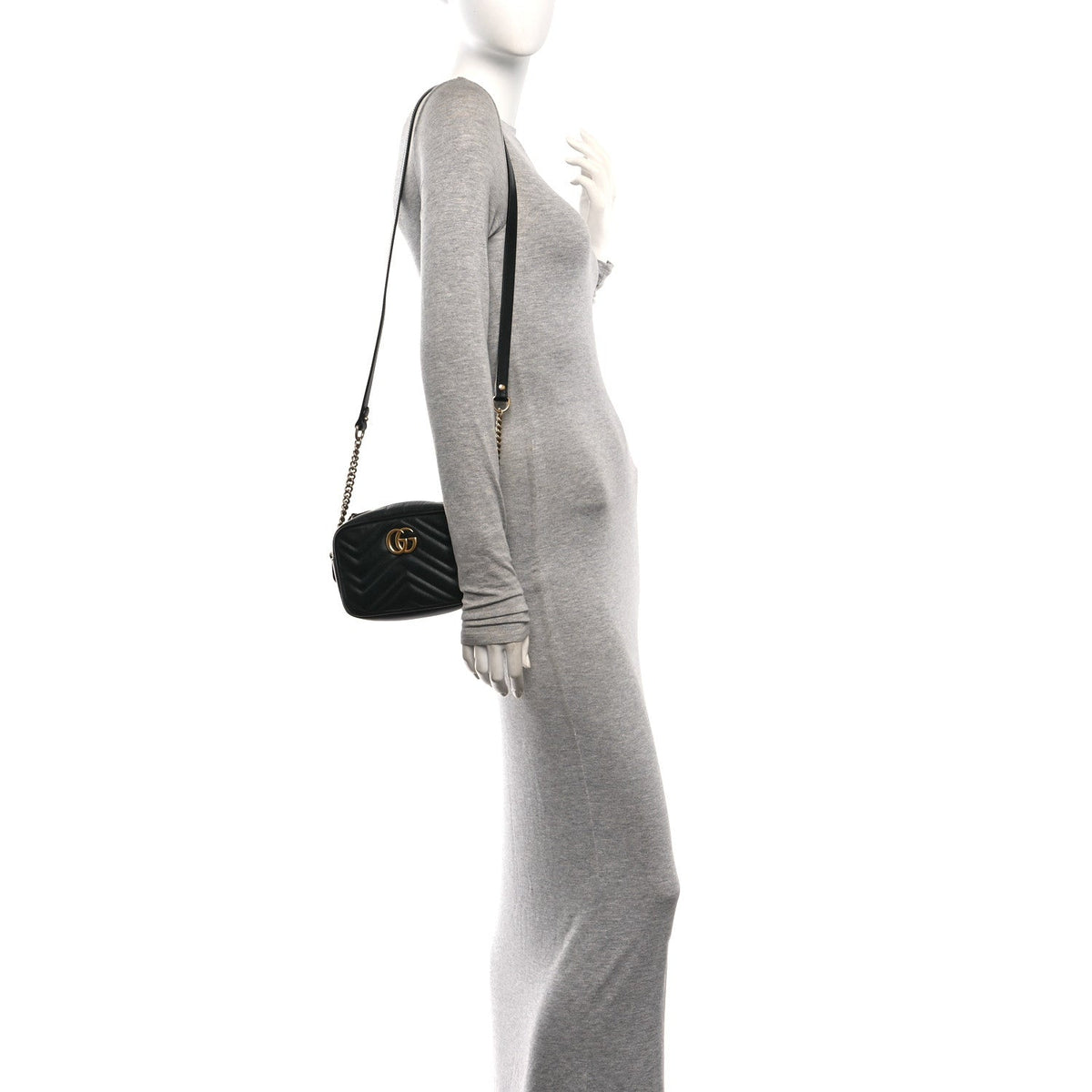 Mini Calfskin Shoulder Bag - Black